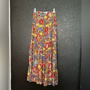 Auguste The Label Magnolia Violet Floral Maxi Skirt